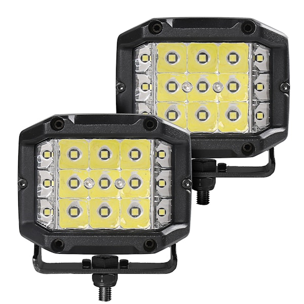 Go Rhino 750300323SCS Bright Series Lights - Pair of 4x3 Sideline Cube LED Spot Light Kit