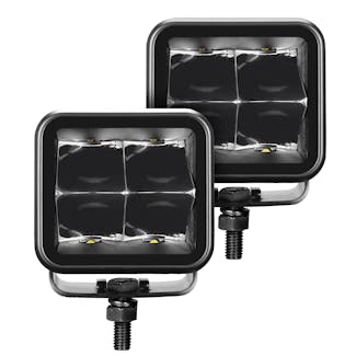 Go Rhino 750400321SCS Blackout Series Lights - Pair of 3x3 Cube LED Spot Light Kit