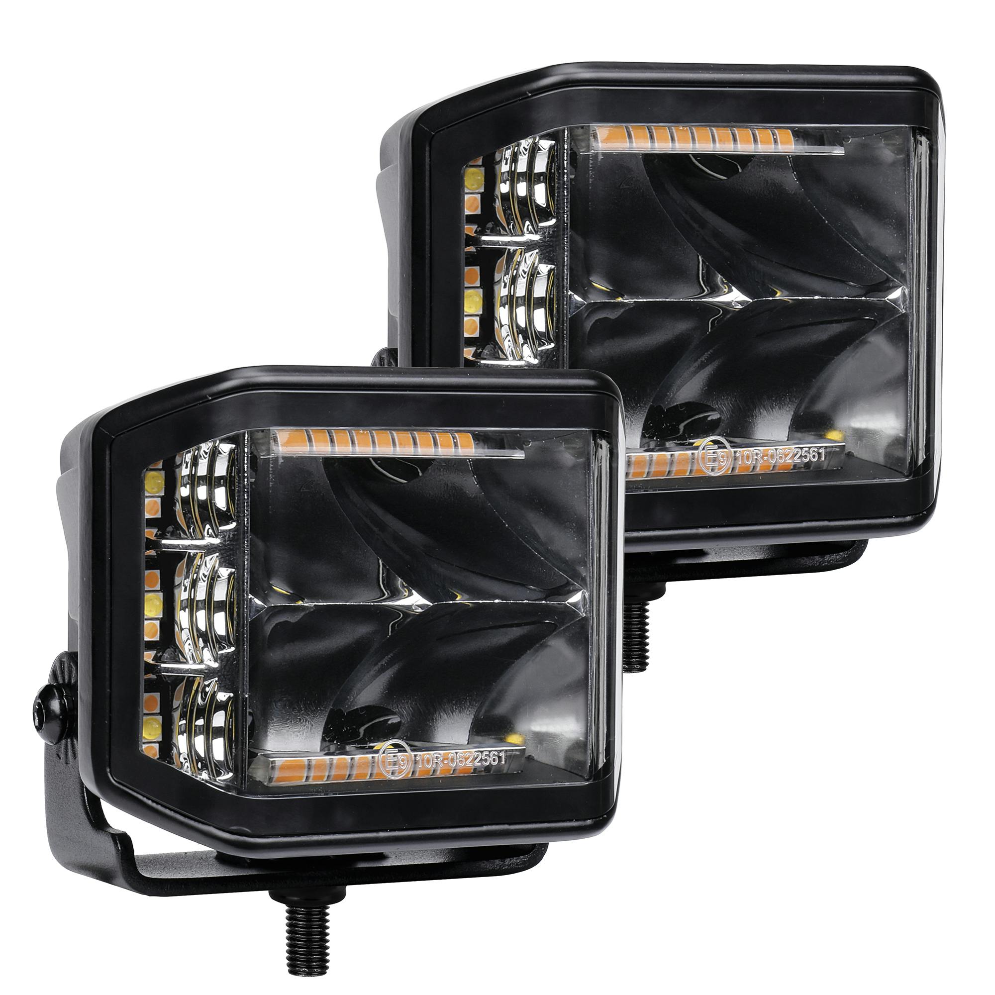 Go Rhino 750700322SCS Blackout Combo Series - SIDELINE 4x3 LED