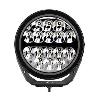 Go Rhino 750800711DRS Blackout Series Lights - 7 Round LED Driving Light With Daytime Running Lights