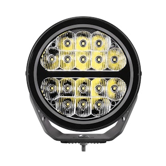 Go Rhino 750800711SRS Blackout Series Lights - 7 Round LED Spot Light Beam With Daytime Running Light