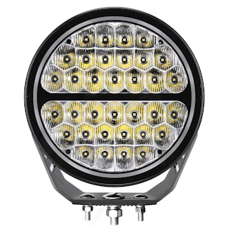 Go Rhino 751700911DRS Blackout Series Lights - 9 Round LED Single Driving Kit, Daytime Running Light