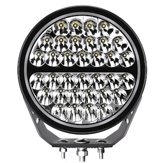 Go Rhino 751700911SRS Blackout Series Lights -9 Round Single LED Spot Light Kit Daytime Running Light