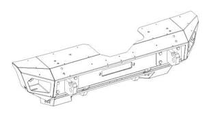 Go Rhino 230211T Trailline Front Stubby Bumper