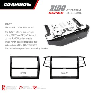 Go Rhino 32961T 3100 Series StepGuard Winch Plate Kit