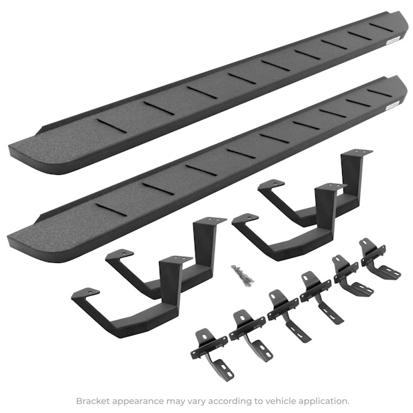 Go Rhino 6345168720T RB10 Running board, Complete Kit: Running board, Brackets, 2 pair RB10 Drop Step