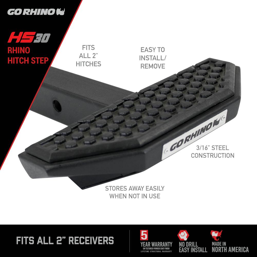 Go Rhino® 360T - 3 Textured Black Hitch Step for 2 Receivers
