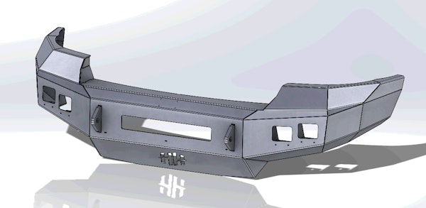 Hammerhead Armor 600-56-0558 GMC 2500-3500 LOW PROFILE NO BRUSHGUARD FRONT BUMPER 20