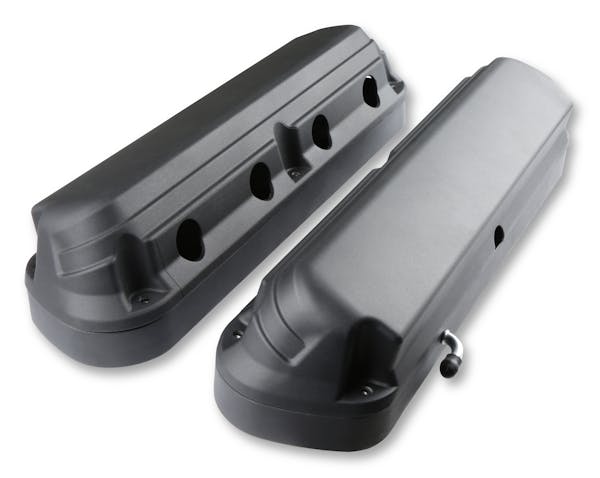Holley 241-187 Holley 2-Piece Ford Style Valve Cover - Gen III/IV LS - Satin Black