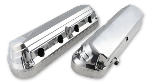 Holley 241-186 Holley 2-Piece Ford Style Valve Cover - Gen III/IV LS - Polished