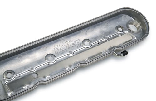 1962-2021 Chevrolet Holley Chevrolet Script LS Valve Covers, Polished