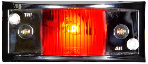 Blazer B478A Amber Armored Clearance Marker Light – 12V, Chrome ABS, Fits Trailers & Trucks