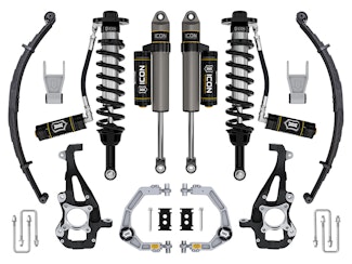 ICON Vehicle Dynamics K93143L 3.5-4.5" Stage 3 Suspension System Billet UCA / Leaf Pack