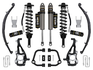 ICON Vehicle Dynamics K93143TL 3.5-4.5" Stage 3 Suspension System Tubular UCA / Leaf Pack