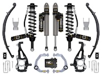 ICON Vehicle Dynamics K93145L 3.5-4.5" Stage 5 Suspension System Billet UCA / Leaf Pack