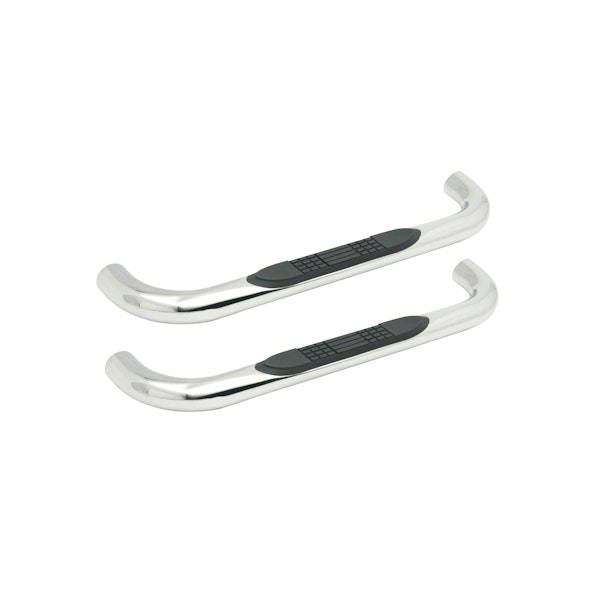 Iconic Accessories 113-0231 3  Round Steel Side-Step Nerf Bars (90° Bend, Polished)