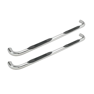 Iconic Accessories 113-0301 3  Round Steel Side-Step Nerf Bars (90° Bend, Polished)