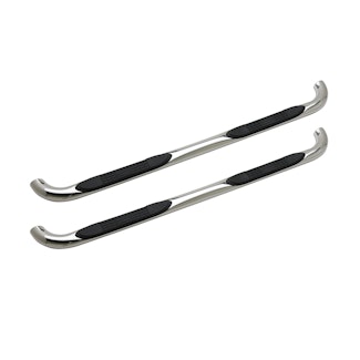 Iconic Accessories 113-0312 3  Round Steel Side-Step Nerf Bars (90° Bend, Polished)