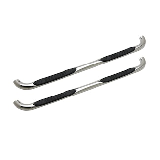 Iconic Accessories 113-0372 3  Round Steel Side-Step Nerf Bars (90° Bend, Polished)