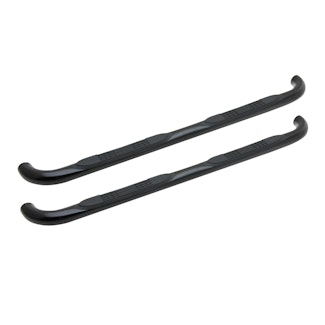Iconic Accessories 113-5043 3  Round Steel Side-Step Nerf Bars (90° Bend, Black Powder Coated)