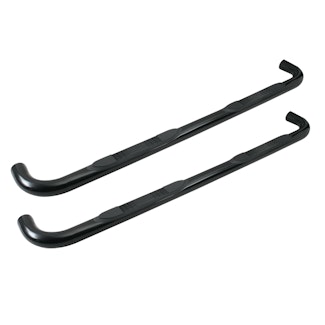 Iconic Accessories 113-5421 3  Round Steel Side-Step Nerf Bars (90° Bend, Black Powder Coated)