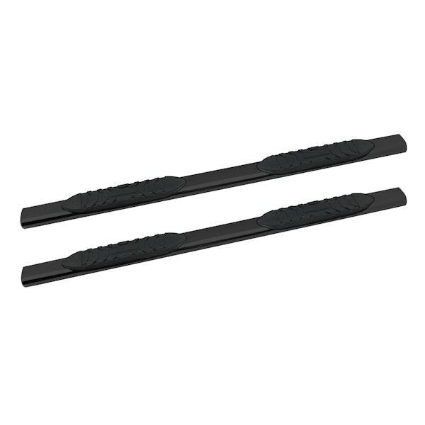 Iconic Accessories 115-5493 5  Oval Side-Step Nerf Bars (180° Straight, Black Powder Coated)