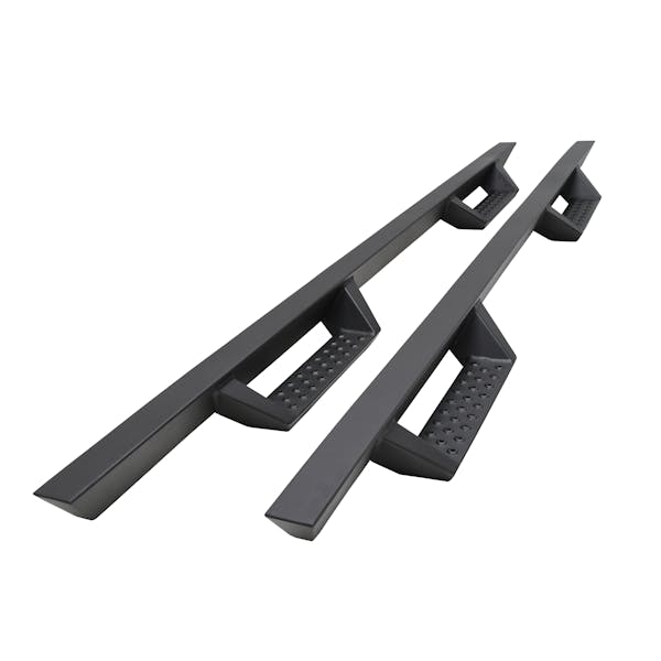 Iconic Accessories 1 3311 Fully Welded 4 Drop Step System Textured Black Powder Coated