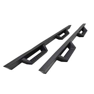 Iconic Accessories 120-4231 Fully-Welded 4  Drop-Step System (Textured Black Powder Coated)