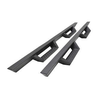 Iconic Accessories 120-5141 Fully-Welded 4  Drop-Step System (Textured Black Powder Coated)