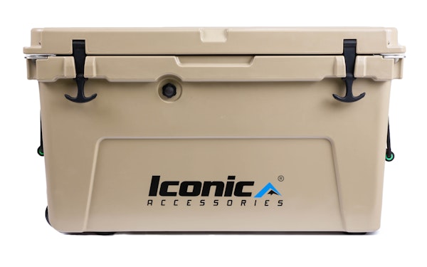 Iconic Accessories 810-1070 70QT Cooler Box with Aluminum T-Track, Outer size:31.5x19x18.1