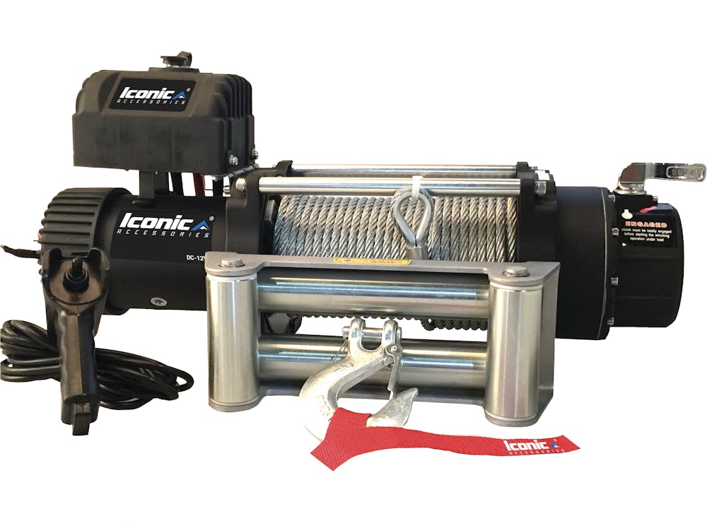 Iconic Accessories 406-12500 XD-Series 12500LB Winch, Steel rope