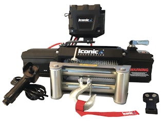 Iconic Accessories 405-12000 12000LB Winch, Steel Rope, Series wound 6.0hp/4.4kw,12V DC8.1hp/6.0kw,24V,DC