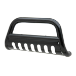 Iconic Accessories 132-5093 Black Powder Coated Steel Bull Bar with Black Skid Plate