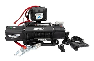 Iconic Accessories 405-12005 12000LB Winch, Syn Rope, Series wound 6.0hp/4.4kw,12V DC8.1hp/6.0kw,24V,DC