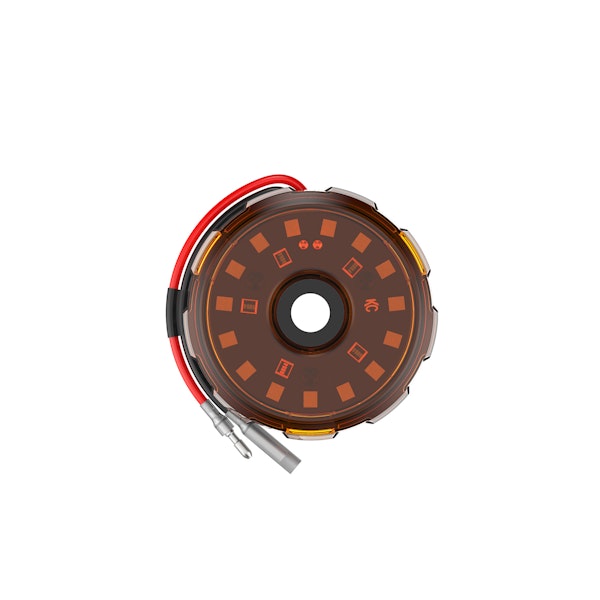 KC Hilites 1360 Cyclone V2 LED - Single Light - Amber Lens - 5W Flood Beam