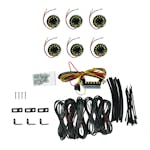 KC Hilites 91040 Cyclone V2 LED - Rock Light - 6-Light System - Clear - 5W Flood Beam