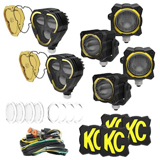 KC Hilites 97169 Hybrid Front Bumper LED Light Kit - SAE System