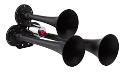 Kleinn Automotive Air Horns 130-1 Compact triple air horn with black plated zinc alloy trumpets