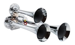 Kleinn Automotive Air Horns 130 Compact triple air horn with chrome plated zinc alloy trumpets