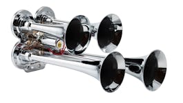 Kleinn Automotive Air Horns 141 Compact quad air horn with chrome plated zinc alloy trumpets