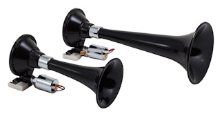 Kleinn Automotive Air Horns 220 Black dual train horns with high impact ABS train horn trumpets