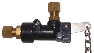 Kleinn Automotive Air Horns 310 Hand pull lanyard valve for roof-mount horns. 1/4in. OD tube in; 1/4in. OD tube