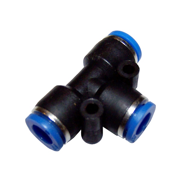 Kleinn Automotive Air Horns 53140P 1/4in. O.D. x 1/4in. O.D. x 1/4in. O.D. push-to-connect tubing connector