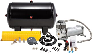 Kleinn Automotive Air Horns 6450 150 PSI 100% duty sealed air compressor with 5 gallon tank/tire inflation kit