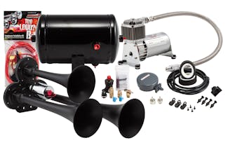Kleinn Automotive Air Horns HK3-1 Pro Blaster™ Triple Air Horn Kit w/130 PSI Sealed Air Compressor/1.0 gal tank