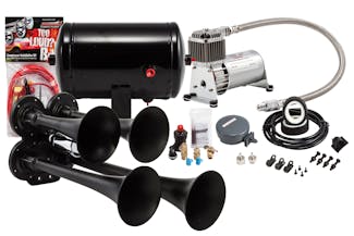 Kleinn Automotive Air Horns HK4-1 Pro Blaster™ Quad Air Horn Kit w/130 PSI Sealed Air Compressor/1.0 gal tank