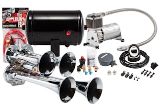 Kleinn Automotive Air Horns HK4 Pro Blaster™ Quad Air Horn Kit w/130 PSI Sealed Air Compressor/1.0 gal tank