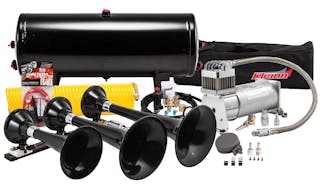 Kleinn Automotive Air Horns HK7 Pro Blaster™ Triple Train Horn Kit w/150 PSI 100% Duty Onboard Air System