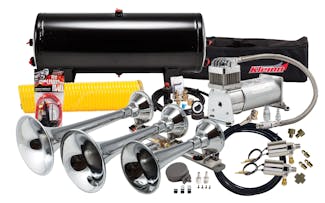 Kleinn Automotive Air Horns HK8 Pro Blaster™ Triple Train Horn Kit; 150 PSI 100% Duty Air System/Valve Upgrade