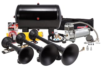 Kleinn Automotive Air Horns HK9 Pro Blaster™ Triple Train Horn Kit; 150 PSI 100% Duty Air System H.D. Valve
